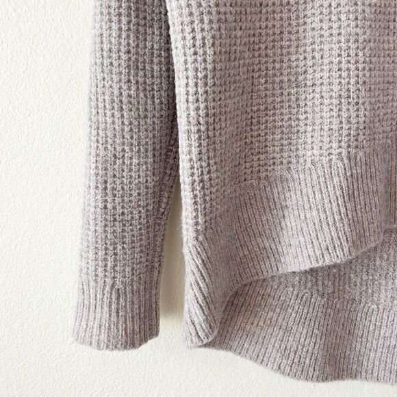 Madewell Alpaca Blend Waffle Stitch Turtleneck Soft Sweater - Picture 5 of 11